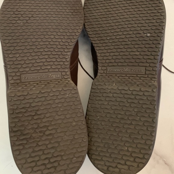 Ermenegildo Zegna Brown Leather Ankle Lace-Up Boot - Picture 5 of 14